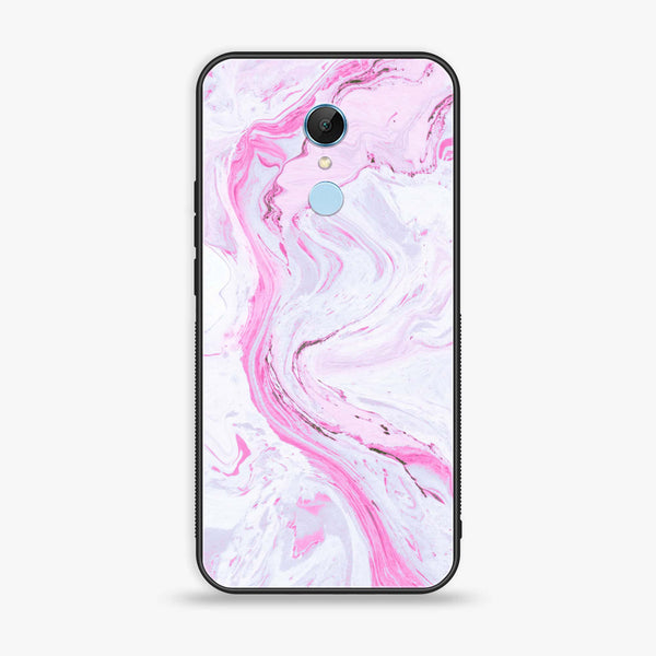 Xiaomi Redmi 5 - Pink Marble Series - Premium Printed Glass soft Bumper shock Proof Case