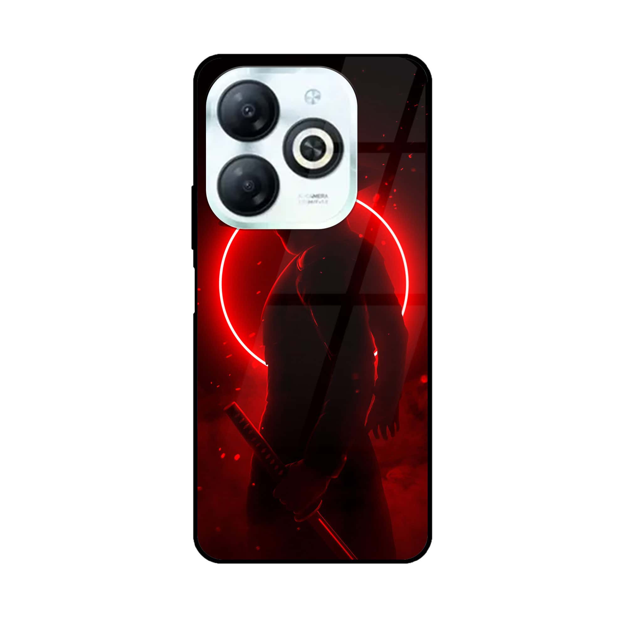 Tecno Spark 20 - Ninja Series - Premium Printed Glass soft Bumper shock Proof Case
