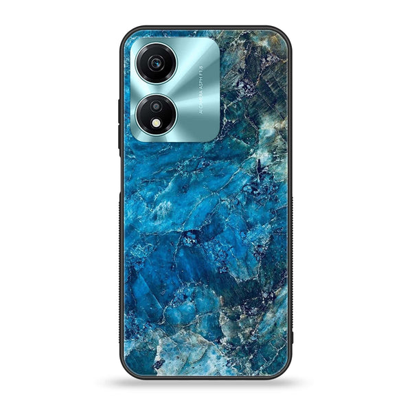 Honor X5 Plus - Blue Marble Series - Premium Printed Glass soft Bumper shock Proof Case
