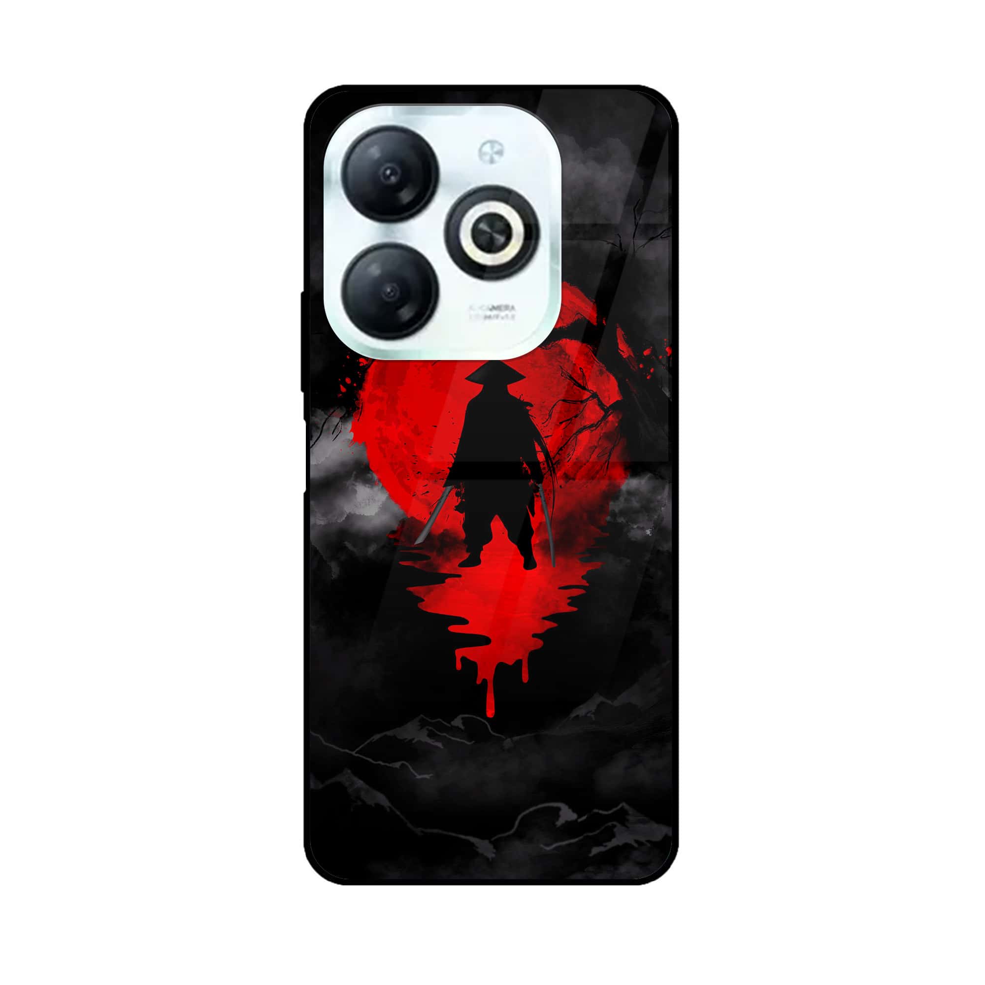 Tecno Spark 20 - Ninja Series - Premium Printed Glass soft Bumper shock Proof Case