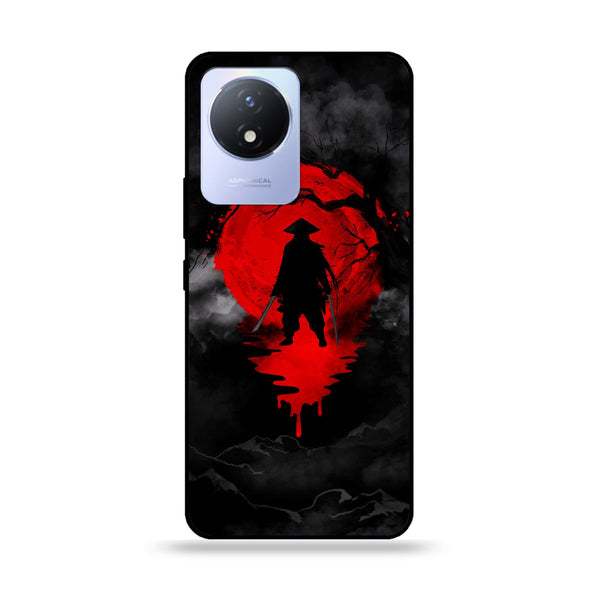 Vivo Y02 - Ninja Design 3 - Premium Printed Glass soft Bumper shock Proof Case CS-19775