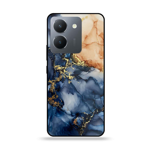 Vivo Y36 4G / Y36 5G / Y78 5G / Y78 Plus 5G / Y27 5G / Y27s - Blue Marble Design 9 - Premium Metal  Printed soft Bumper shock Proof Case CS-26826