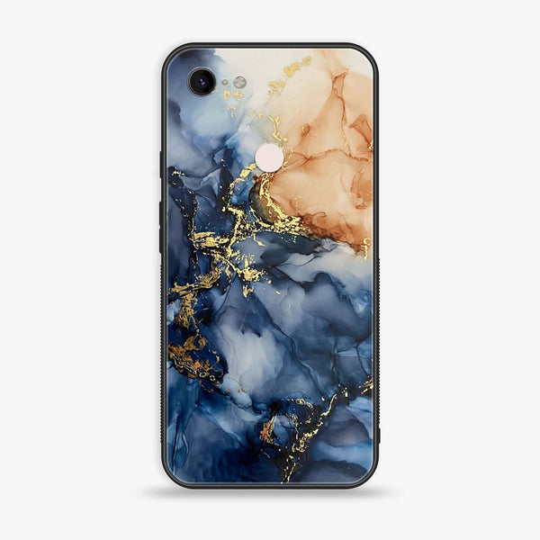 Google Pixel 3 XL- Blue Marble Design 9- Premium Printed Glass soft Bumper shock Proof Case CS-11292