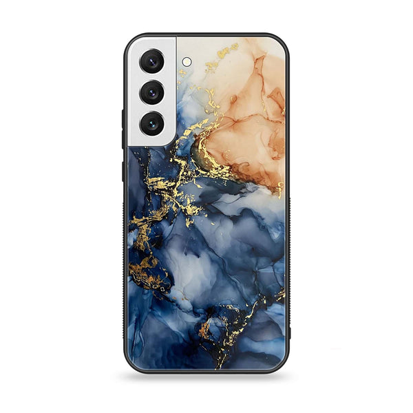 Samsung Galaxy S21 FE  - Blue Marble Design 9 - Premium Metal Printed soft Bumper shock Proof Case CS-39466