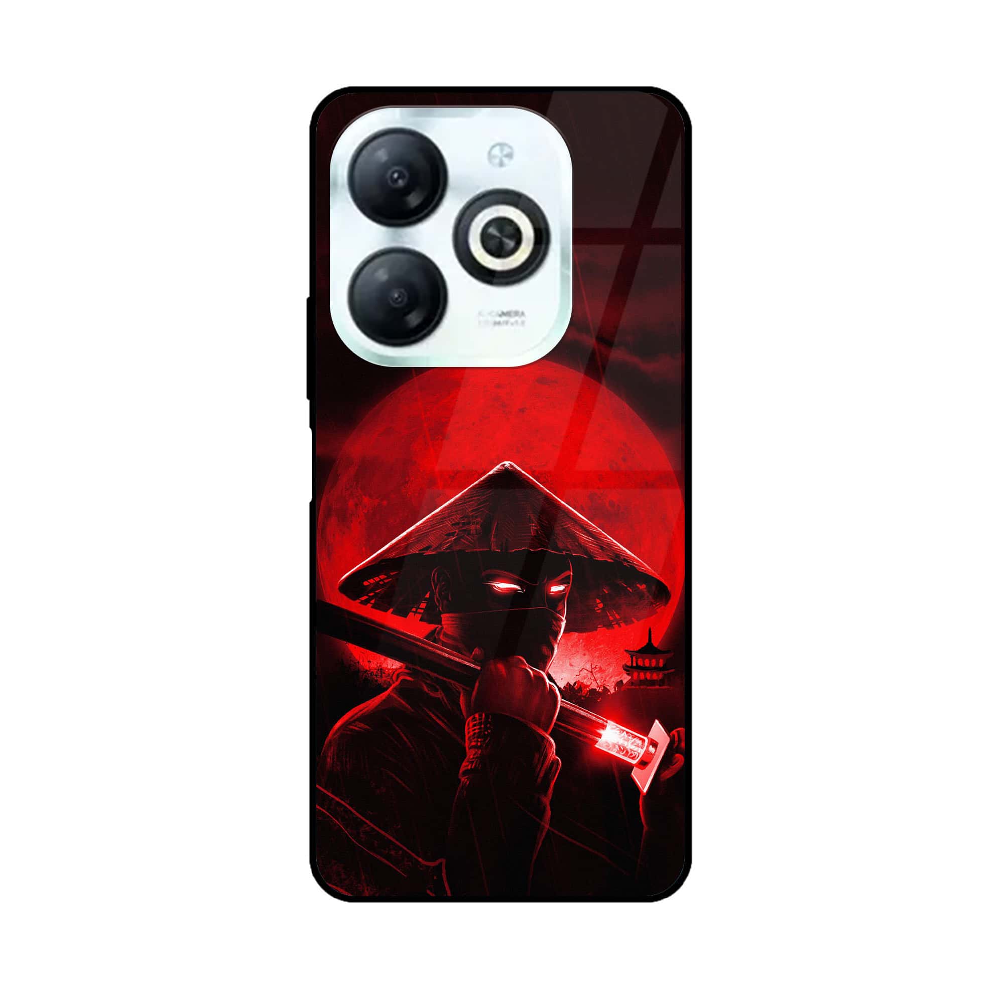 Tecno Spark 20 - Ninja Series - Premium Printed Glass soft Bumper shock Proof Case