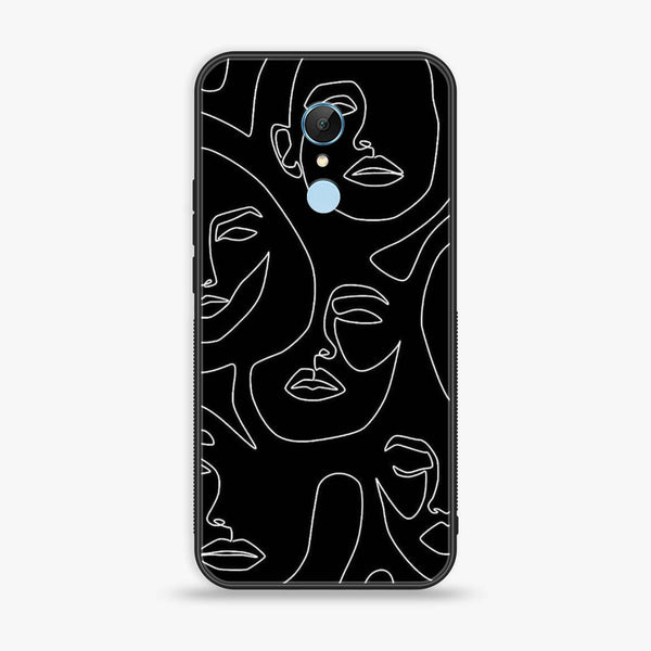 Xiaomi Redmi 5 - Girls Line Art Series - Premium Printed Glass soft Bumper shock Proof Case
