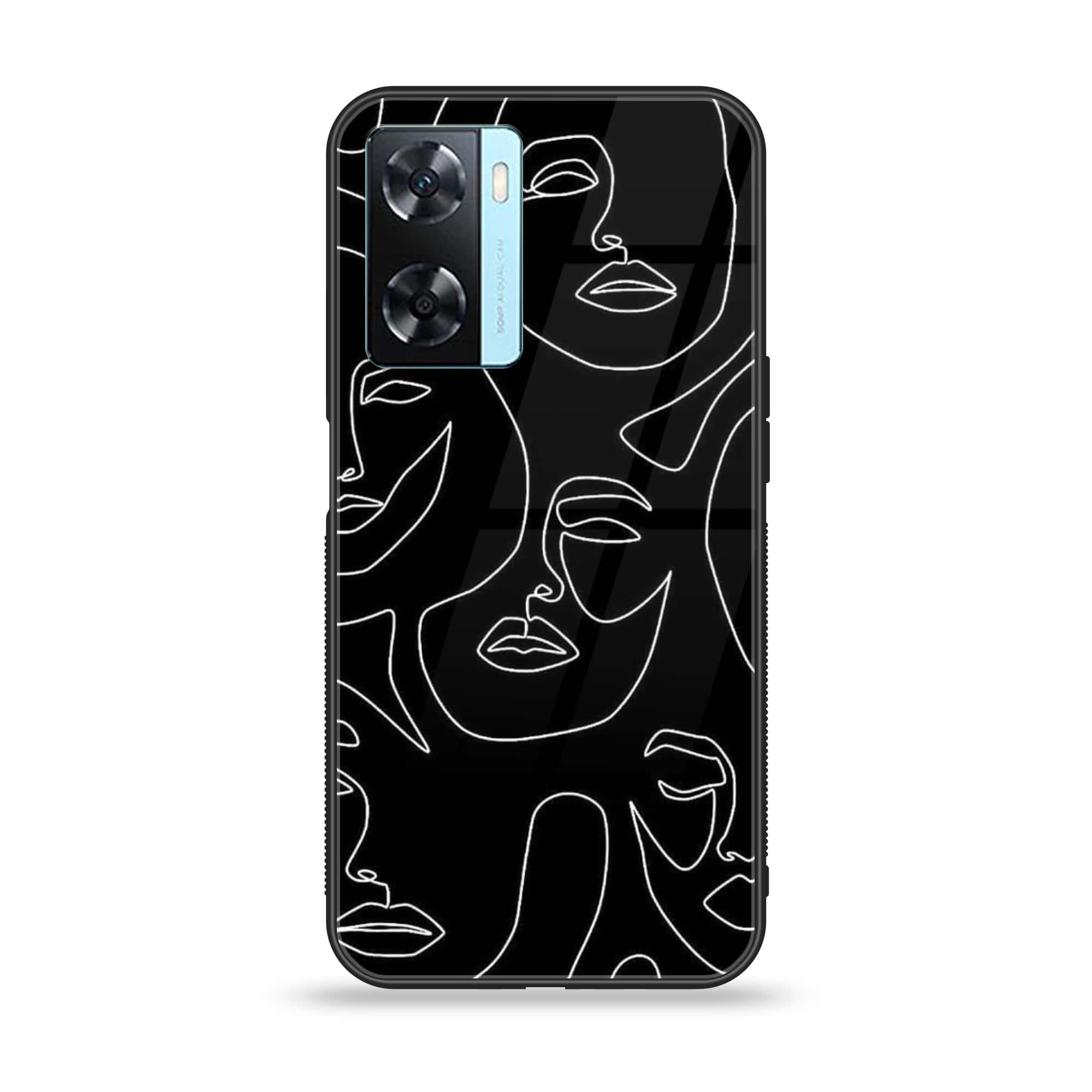 OnePlus Nord N20 SE - Girl Line Art Series - Premium Printed Glass soft Bumper shock Proof Case