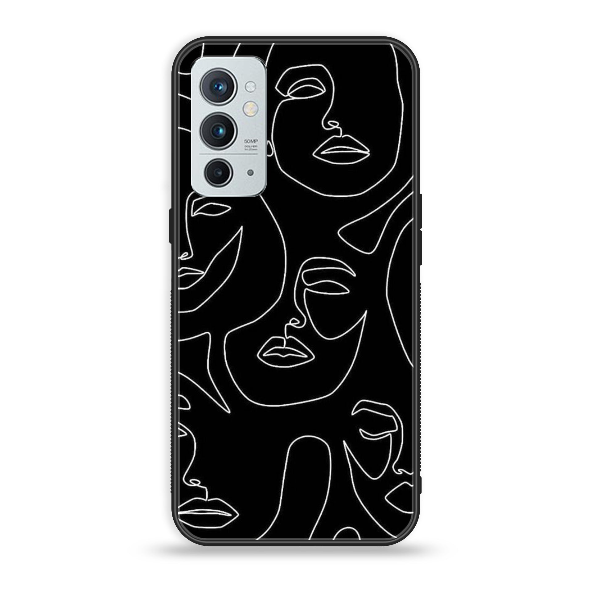 OnePlus 9RT 5G - Girls Line Art Series - Premium Printed Glass soft Bumper shock Proof Case