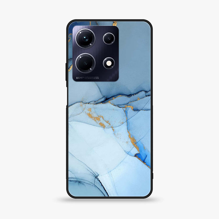 Infinix Note 30 - Blue Marble Design 8 - Premium Printed Glass soft Bumper shock Proof Case CS-8216 CS-11731 CS-26315 CS-30152