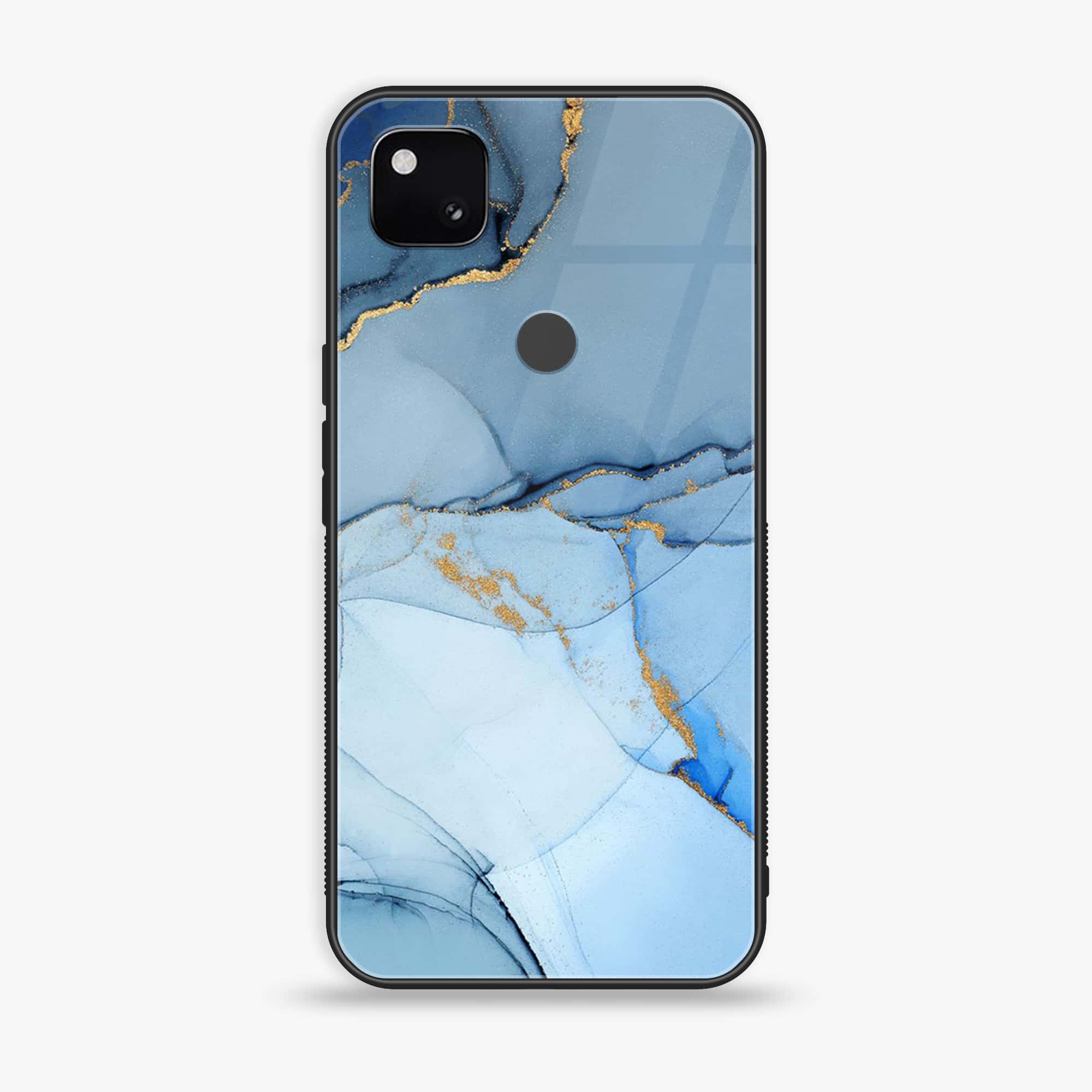 Google Pixel 4A 4G - Blue Marble Series - Premium Metal Printed soft Bumper Shock Proof Case