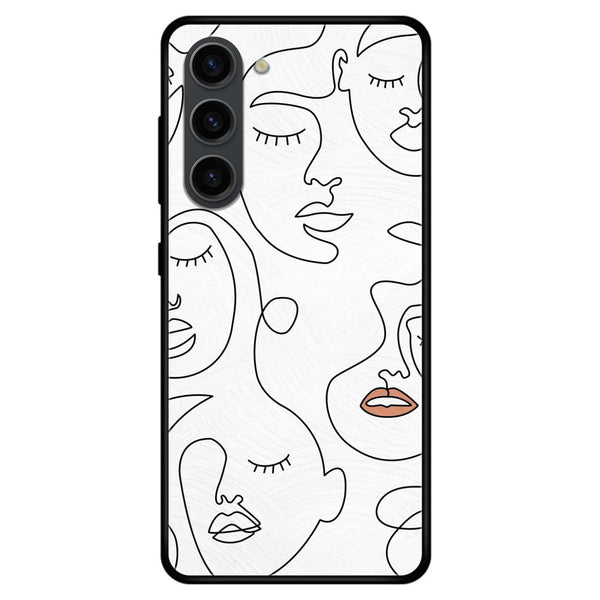 Samsung Galaxy S23 Plus - Girls Line Art Series - Premium Metal Printed soft Bumper shock Proof Case