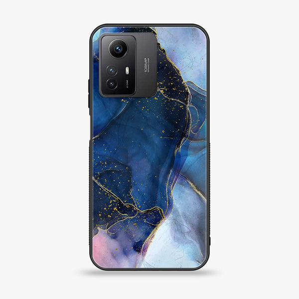 Xiaomi Redmi Note 12S - Blue Marble Design 7 - Premium Printed Glass soft Bumper shock Proof Case CS-10196