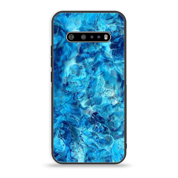 LG V60 Blue Marble series  Desig n6 Premium Printed Glass soft Bumper shock Proof Case  CS-20410