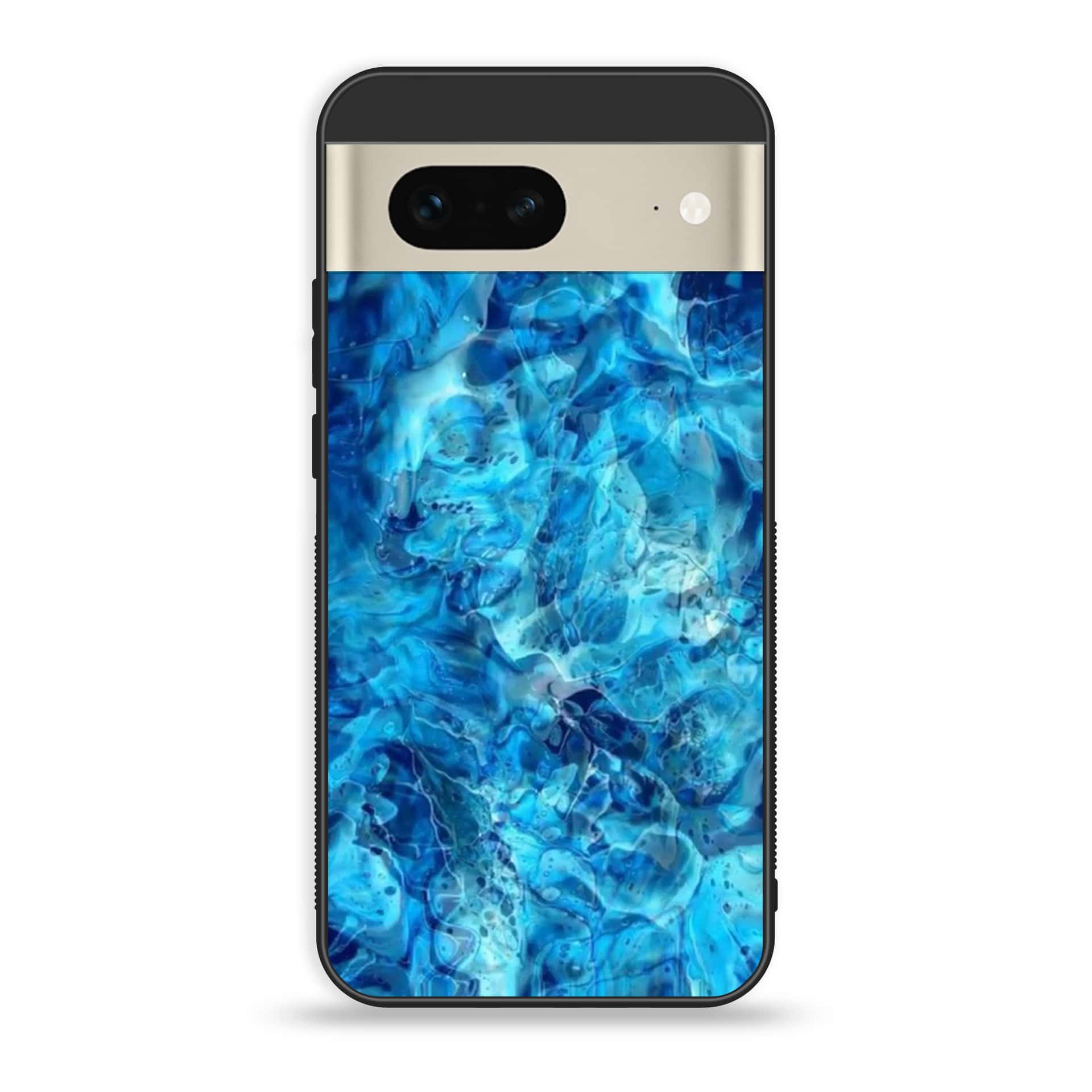 Google Pixel 7a  - Blue Marble Series - Premium Printed soft Bumper Shock Proof Case