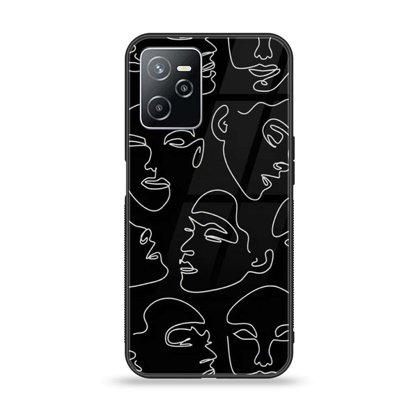 Realme Narzo 50A Prime - Girls Line Art Design 9 - Premium Printed Glass soft Bumper shock Proof Case CS-15824