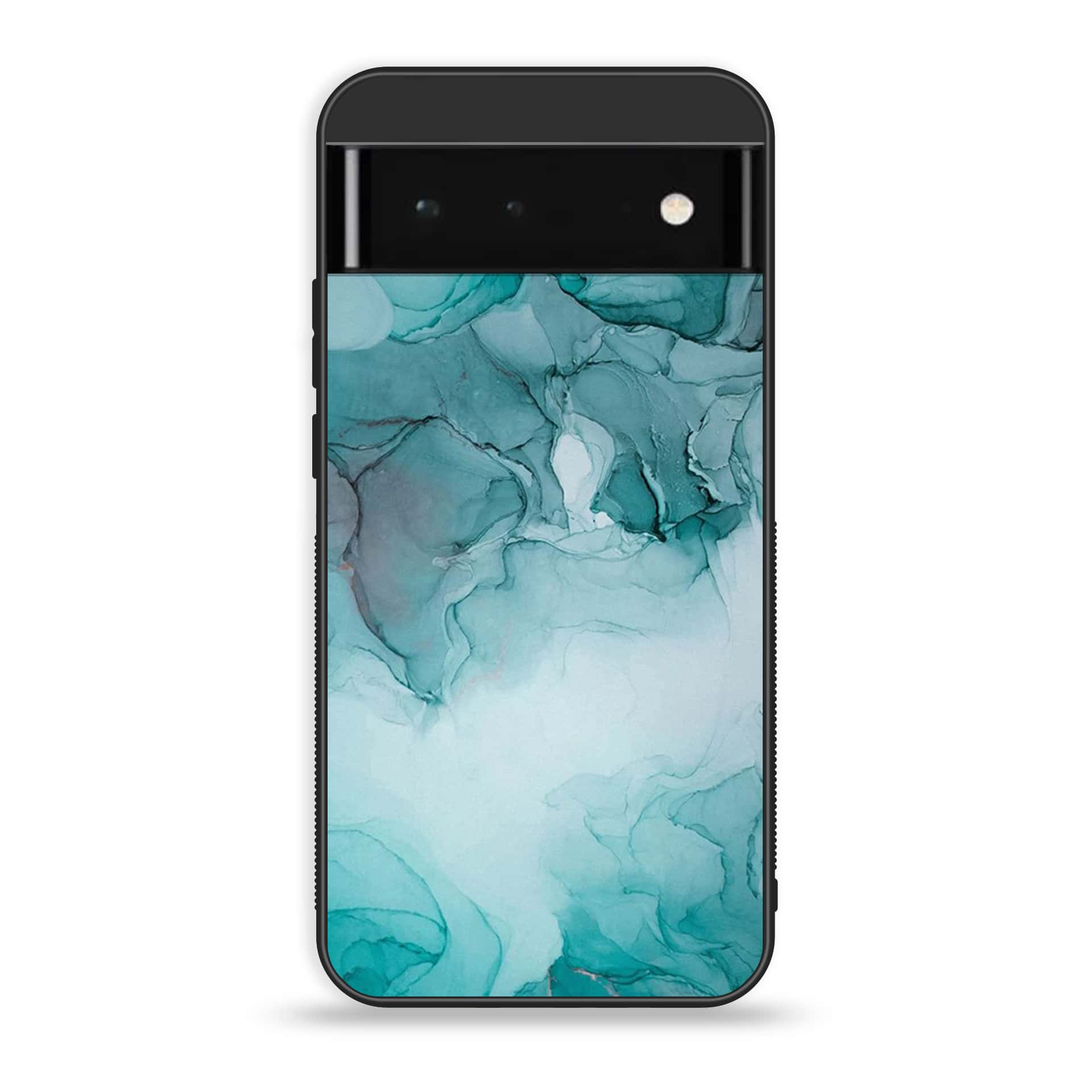 Google Pixel 6 Pro- Blue  Marble Series - Premium Printed Glass soft Bumper shock Proof Case
