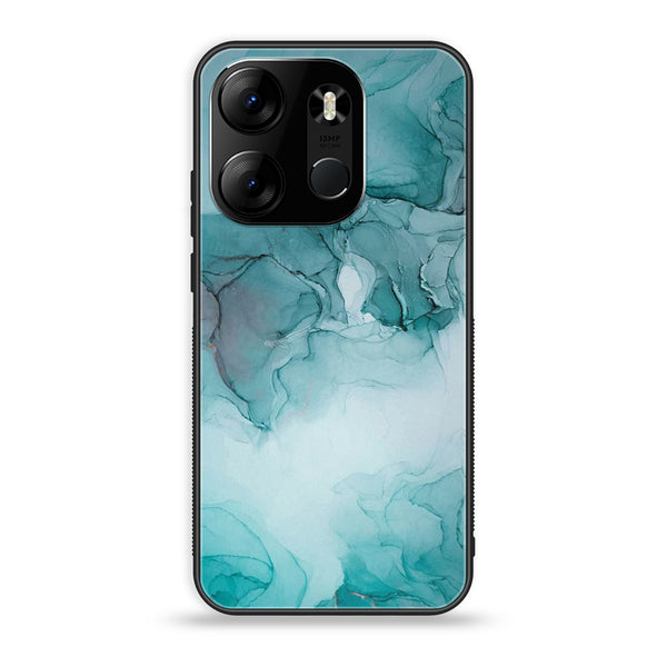 Tecno Spark Go 2023 - Blue Marble Design 3 - Premium Printed Glass soft Bumper shock Proof Case CS-21632