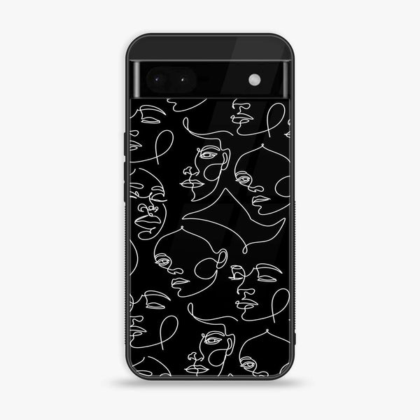 Google Pixel 6A - Girls Line Art Design 6  - Premium Printed Glass soft Bumper shock Proof Case CS-24774