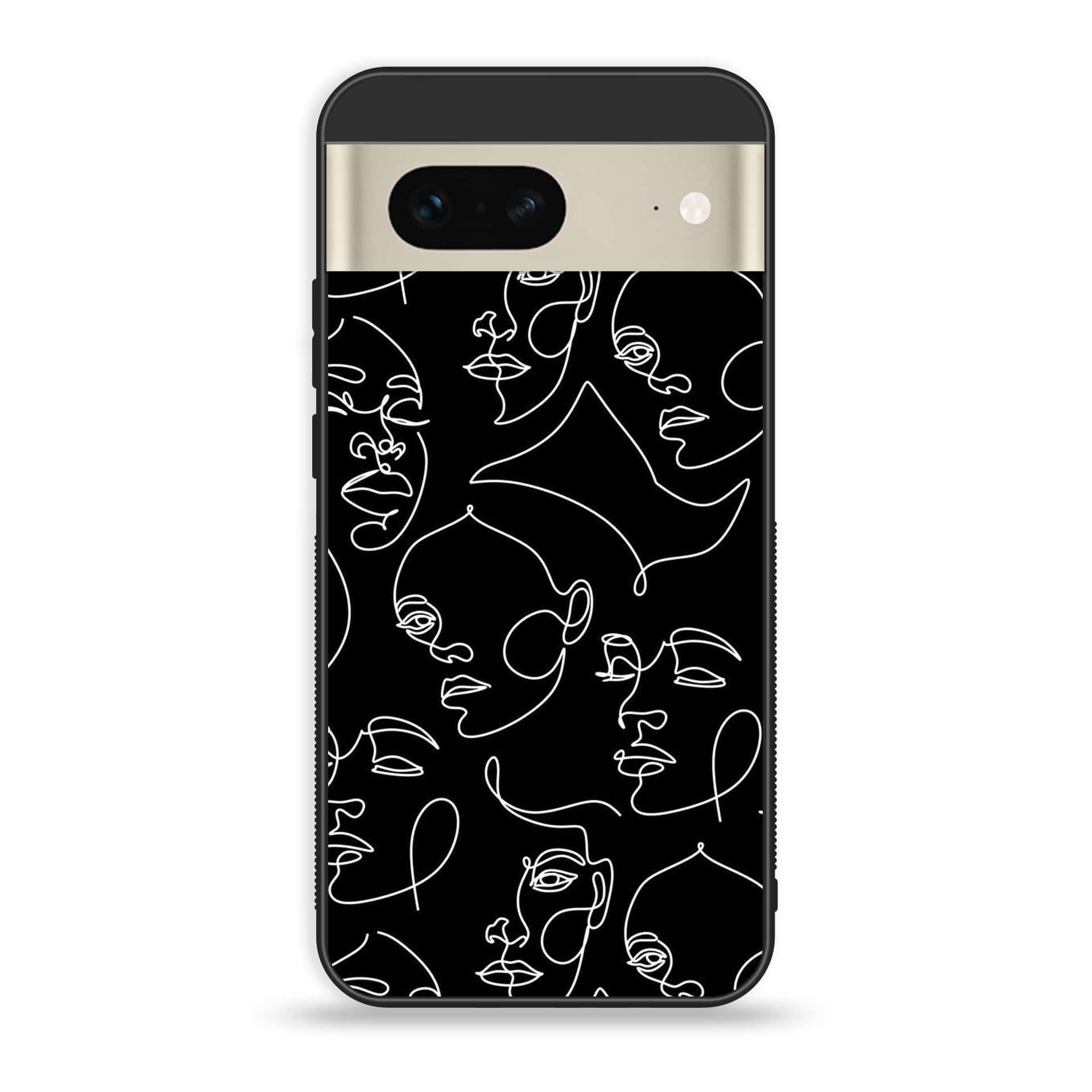 Google Pixel 7a  - Girls Line Art Series - Premium Printed soft Bumper Shock Proof Case