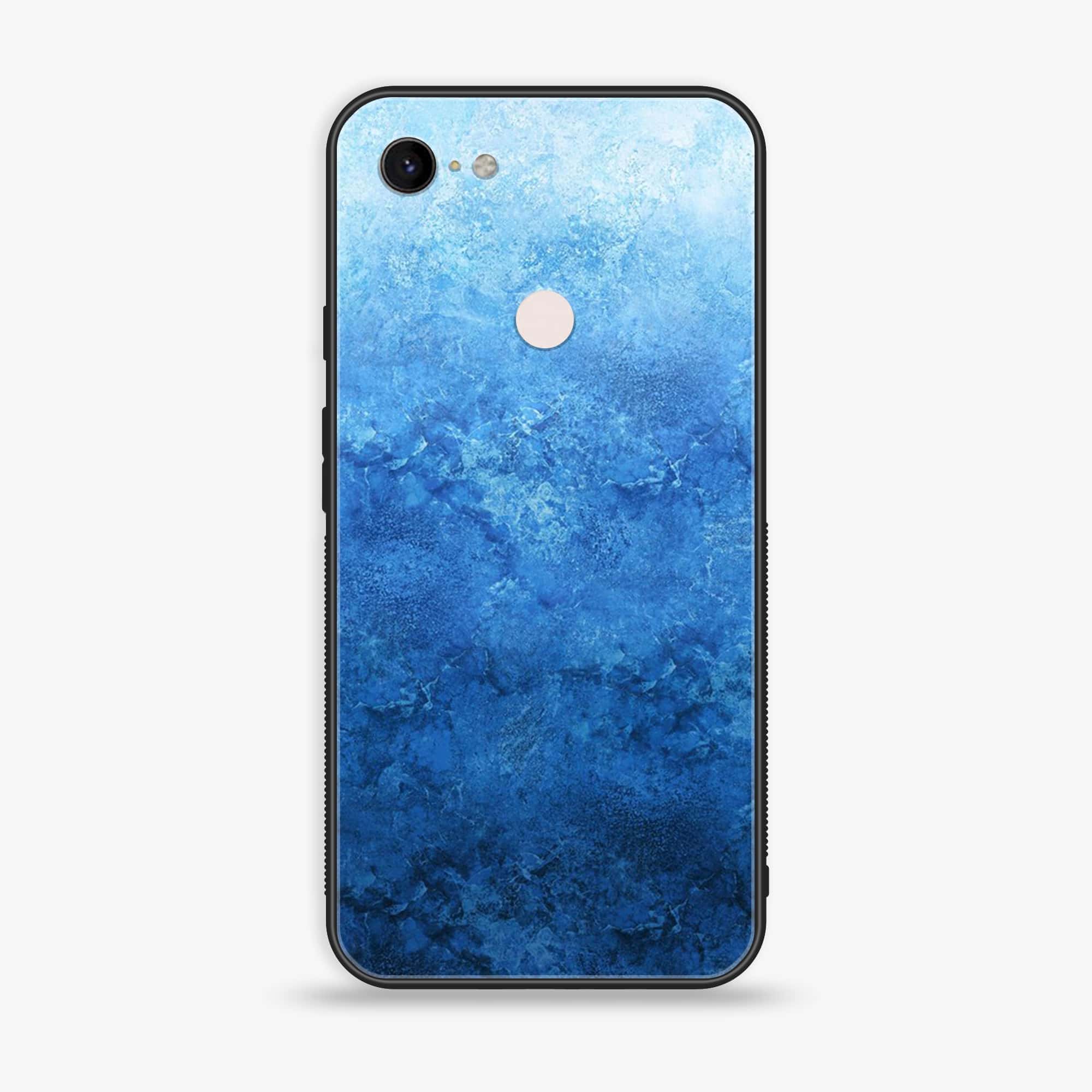Google Pixel 3 XL- Blue Marble Series- Premium Printed Glass soft Bumper shock Proof Case