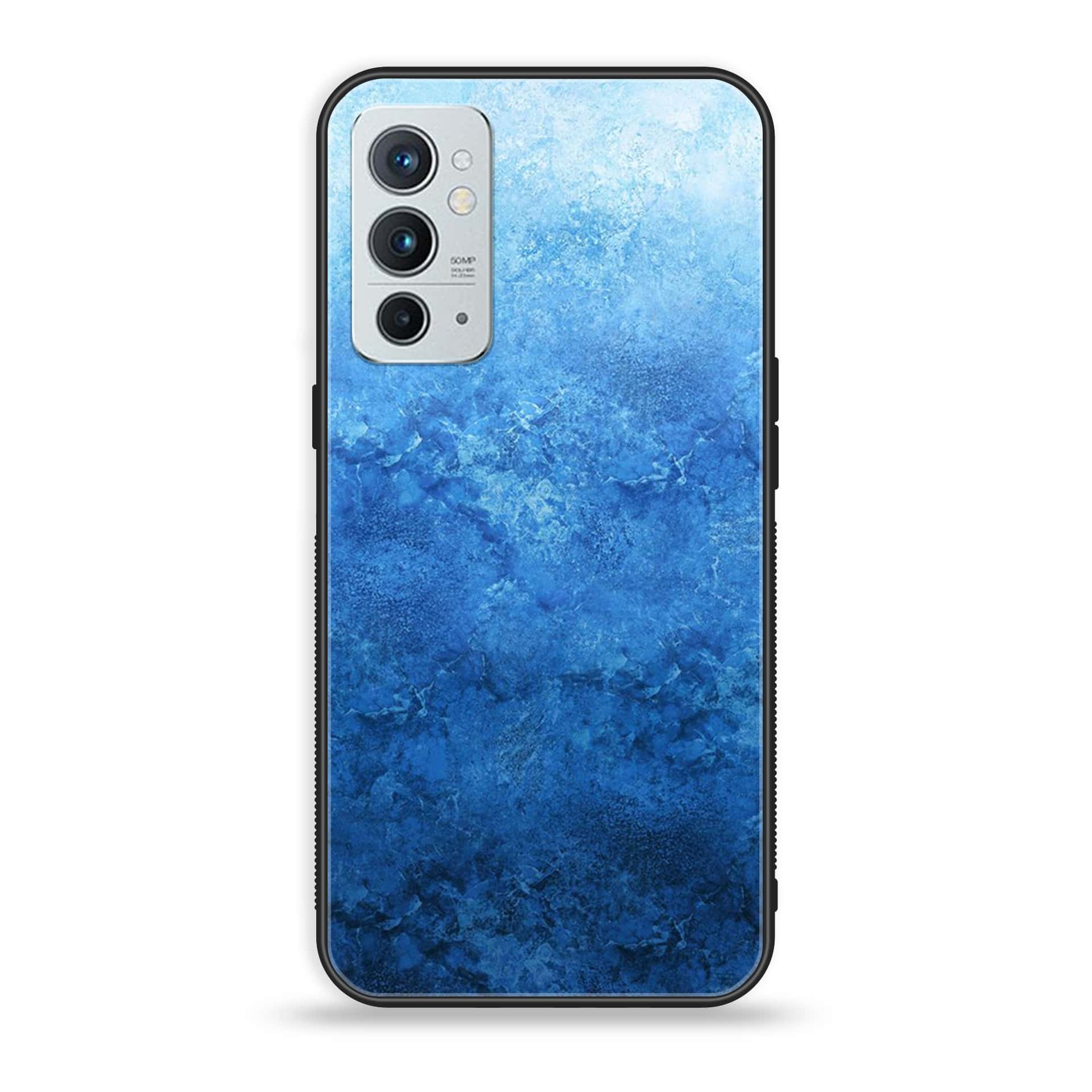OnePlus 9RT 5G - Blue Marble Series - Premium Printed Glass soft Bumper shock Proof Case