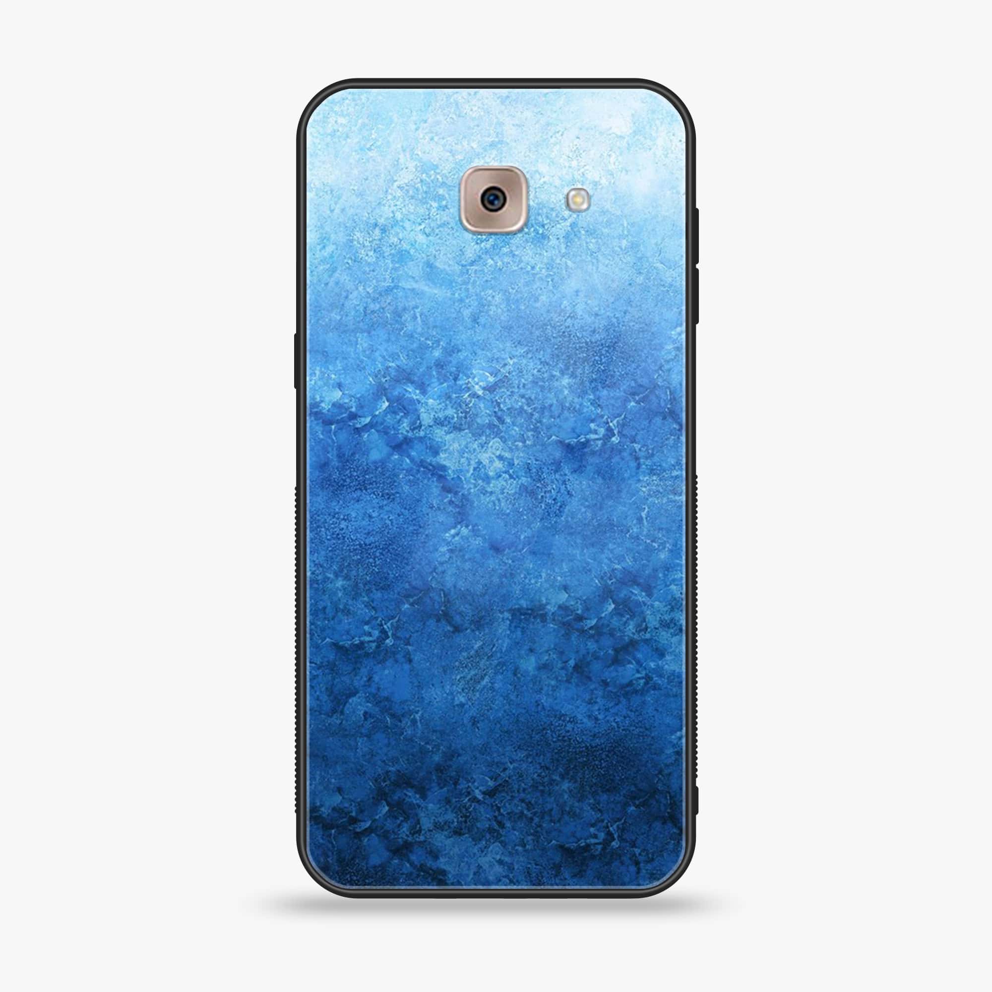 Samsung Galaxy J7 Max - Blue Marble Series - Premium Printed Glass soft Bumper shock Proof Case