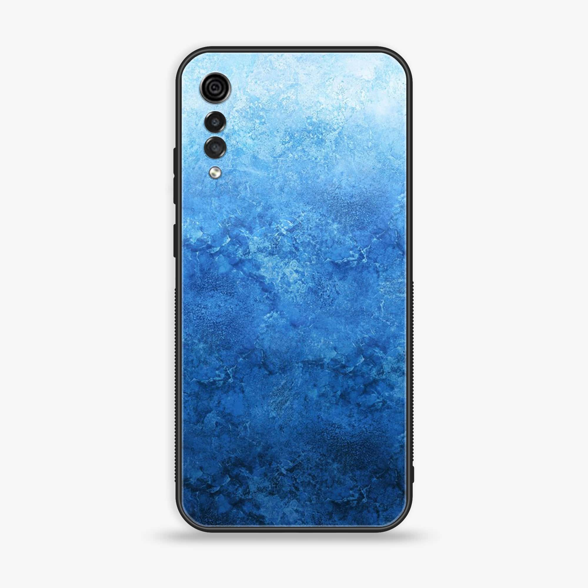 LG Velvet - Blue Marble Series - Premium Printed Glass soft Bumper shock Proof Case