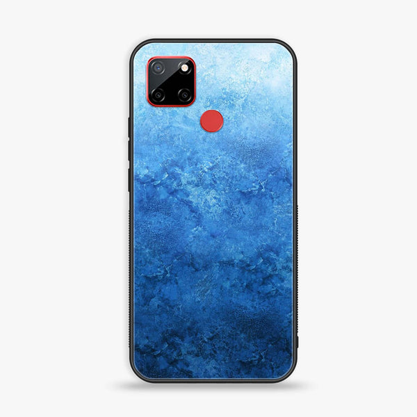 Realme C12/C25/C25s/Narzo 30A - Blue Marble Design 2  Premium Printed Glass soft Bumper shock Proof Case CS-37439