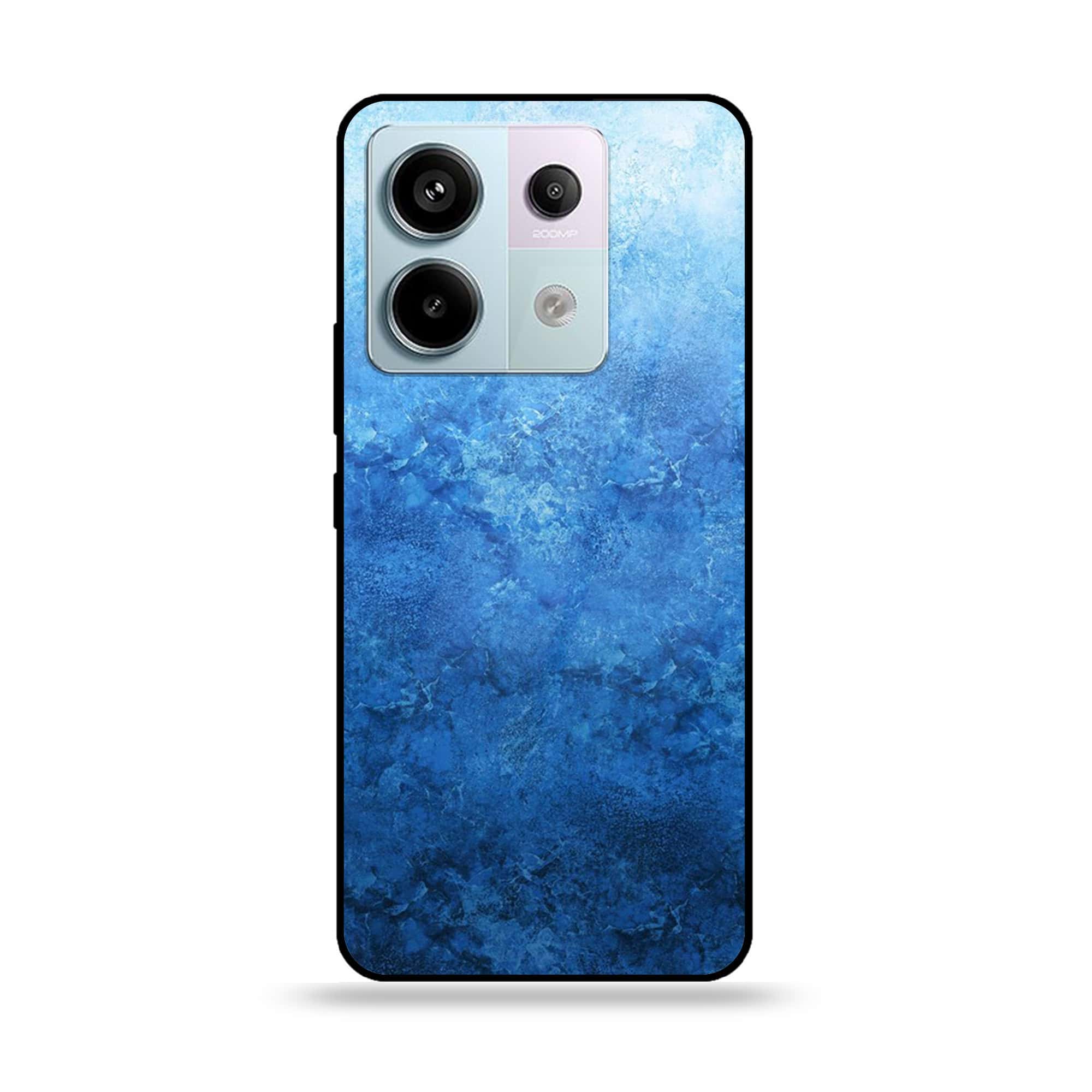 Redmi Note 13 - Blue Marble Series - Premium Metal Printed soft Bumper shock Proof Case