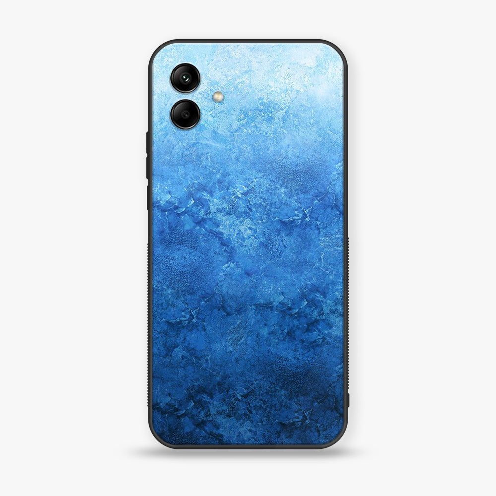 Samsung Galaxy A04e - Blue Marble Series - Premium Printed Glass soft Bumper shock Proof Case