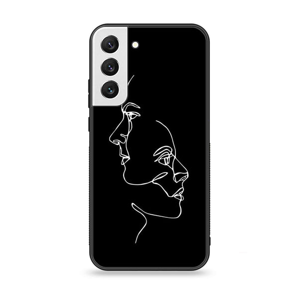 Samsung Galaxy S22 - Girls Line Art Design 5 - Premium Metal Printed soft Bumper shock Proof Case CS-16772 CS-17852
