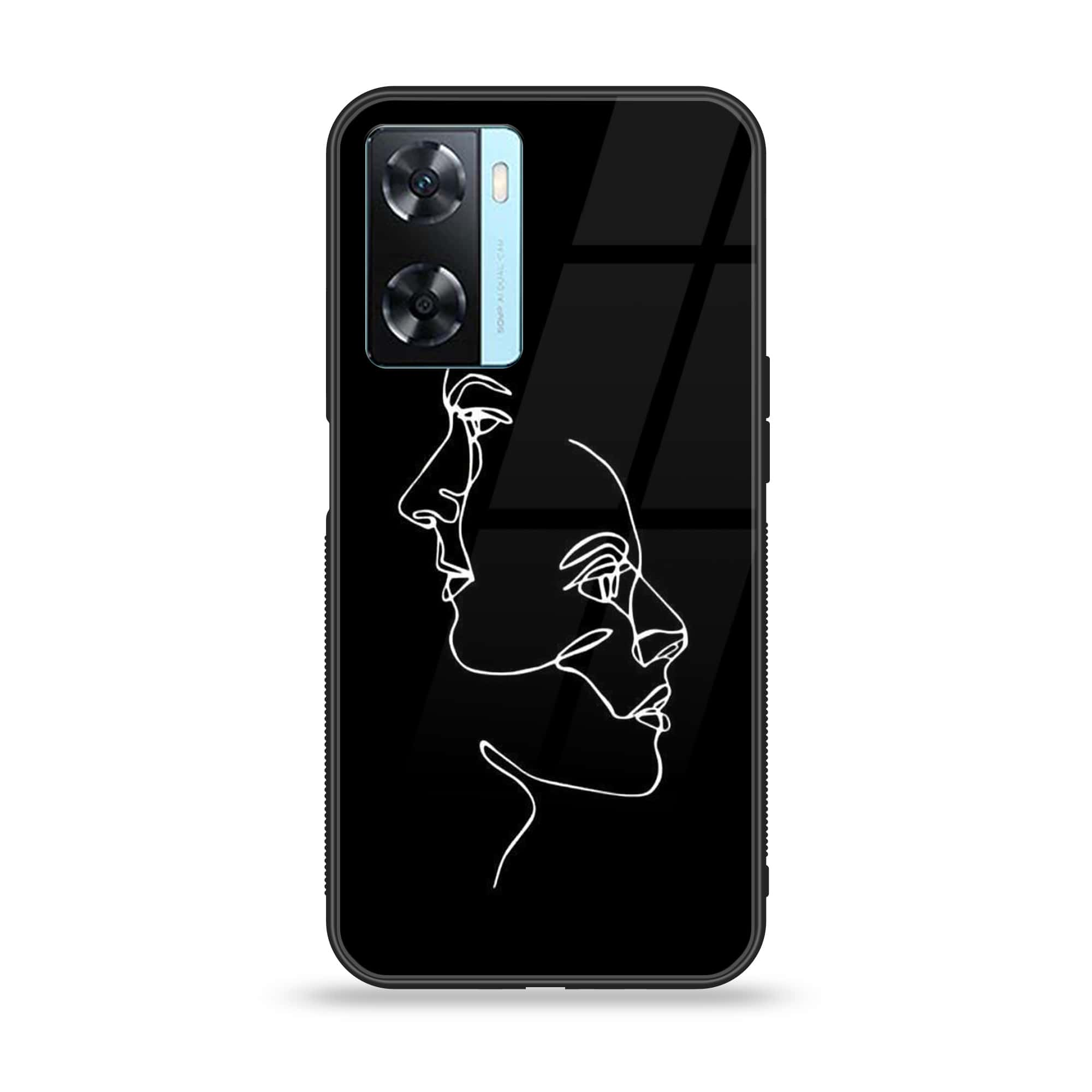 OnePlus Nord N20 SE - Girl Line Art Series - Premium Printed Glass soft Bumper shock Proof Case