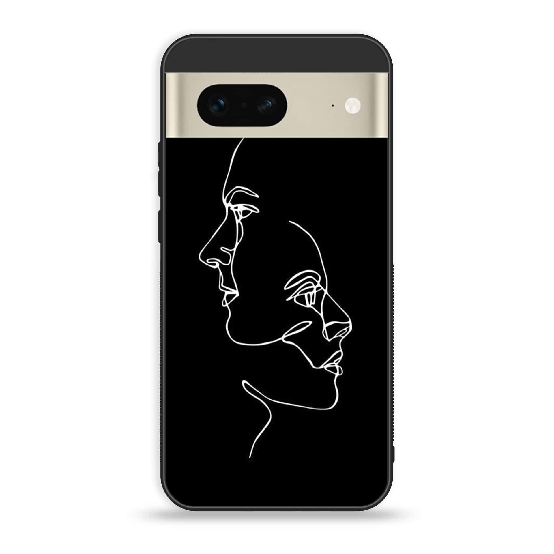 Google Pixel 7a  - Girls Line Art Series - Premium Printed soft Bumper Shock Proof Case