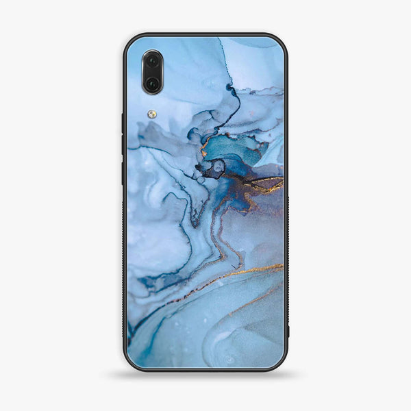 Huawei P20 - Blue Marble Series - Premium Printed Glass soft Bumper shock Proof Case