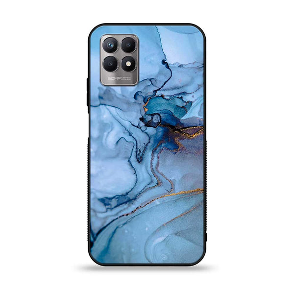 Realme Narzo 50 - Blue Marble - Premium Printed Glass soft Bumper shock Proof Case