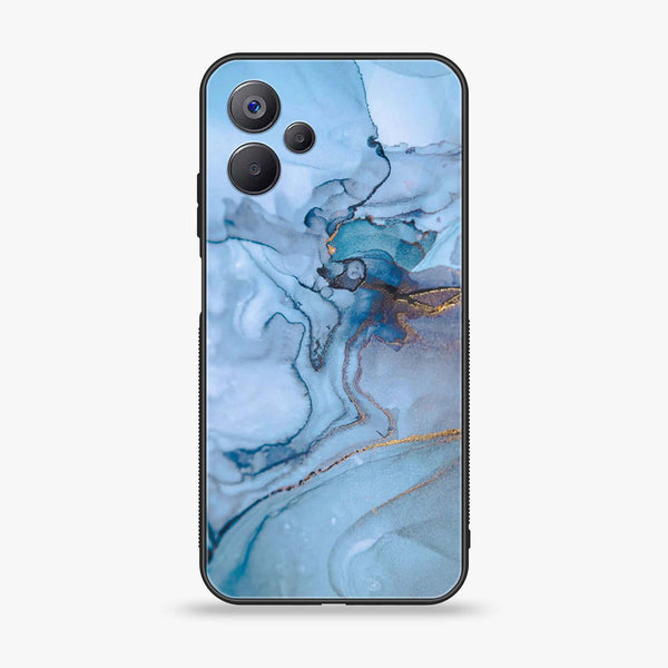Realme 10 5G - Blue Marble Series - Premium Printed Glass soft Bumper shock Proof Case