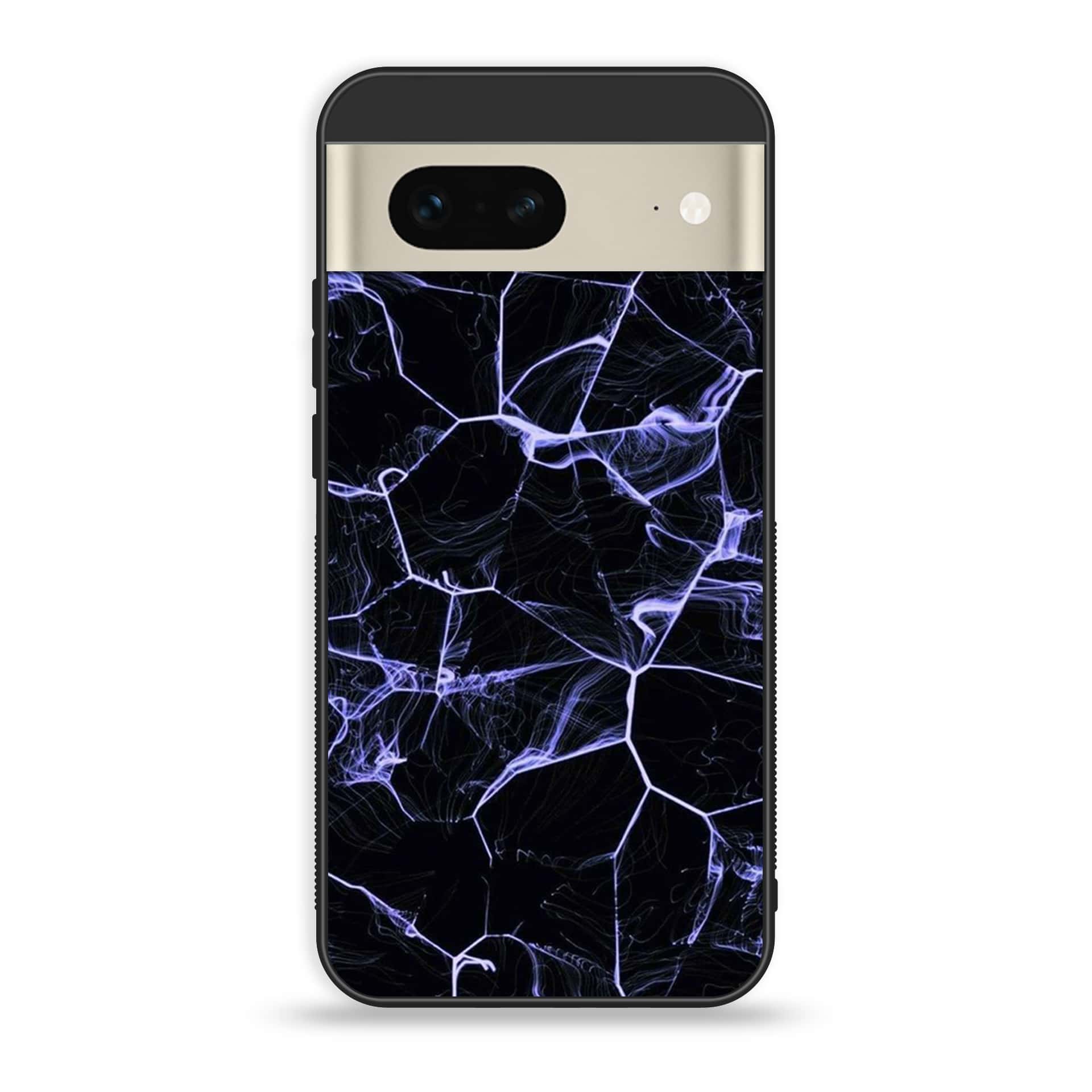 Google Pixel 7a  - Black Marble Series - Premium Printed soft Bumper Shock Proof Case