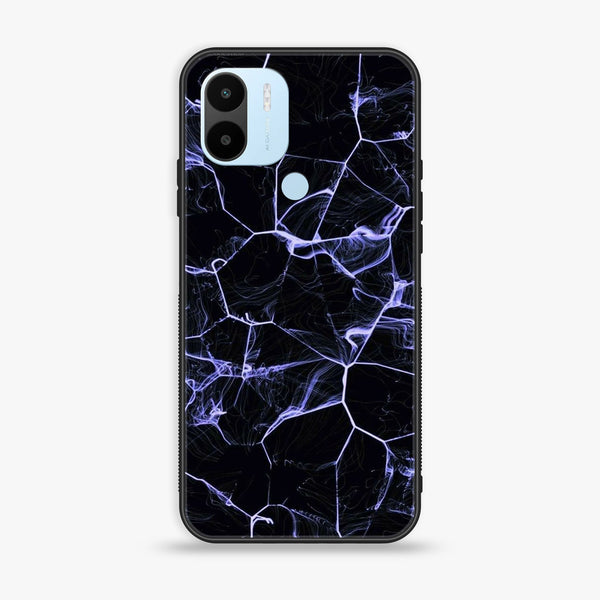 Xiaomi Redmi A2 Plus - Black Marble Series - Premium Printed Glass soft Bumper shock Proof Case