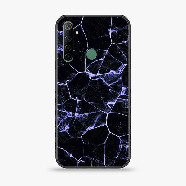 Realme 6i Black Marble Series Premium Printed Glass soft Bumper shock Proof Case