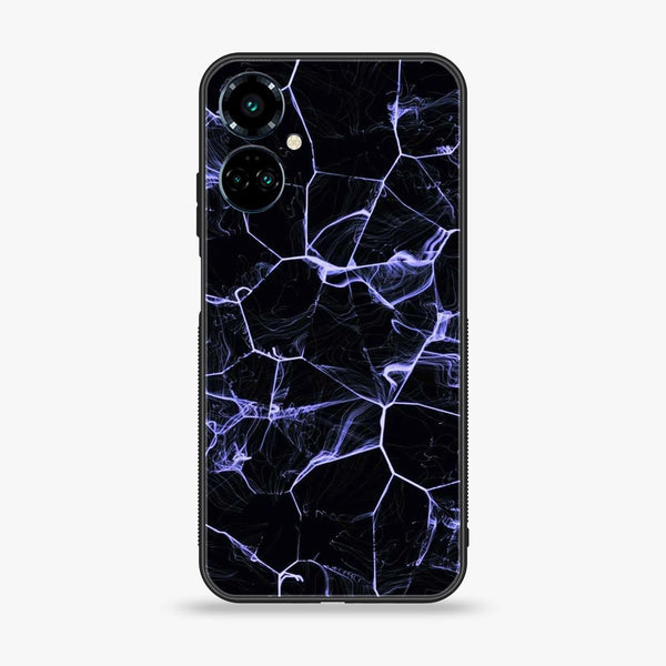 Tecno Camon 19 Pro Mondrian  Black Marble series Premium Printed Glass soft Bumper shock Proof Case