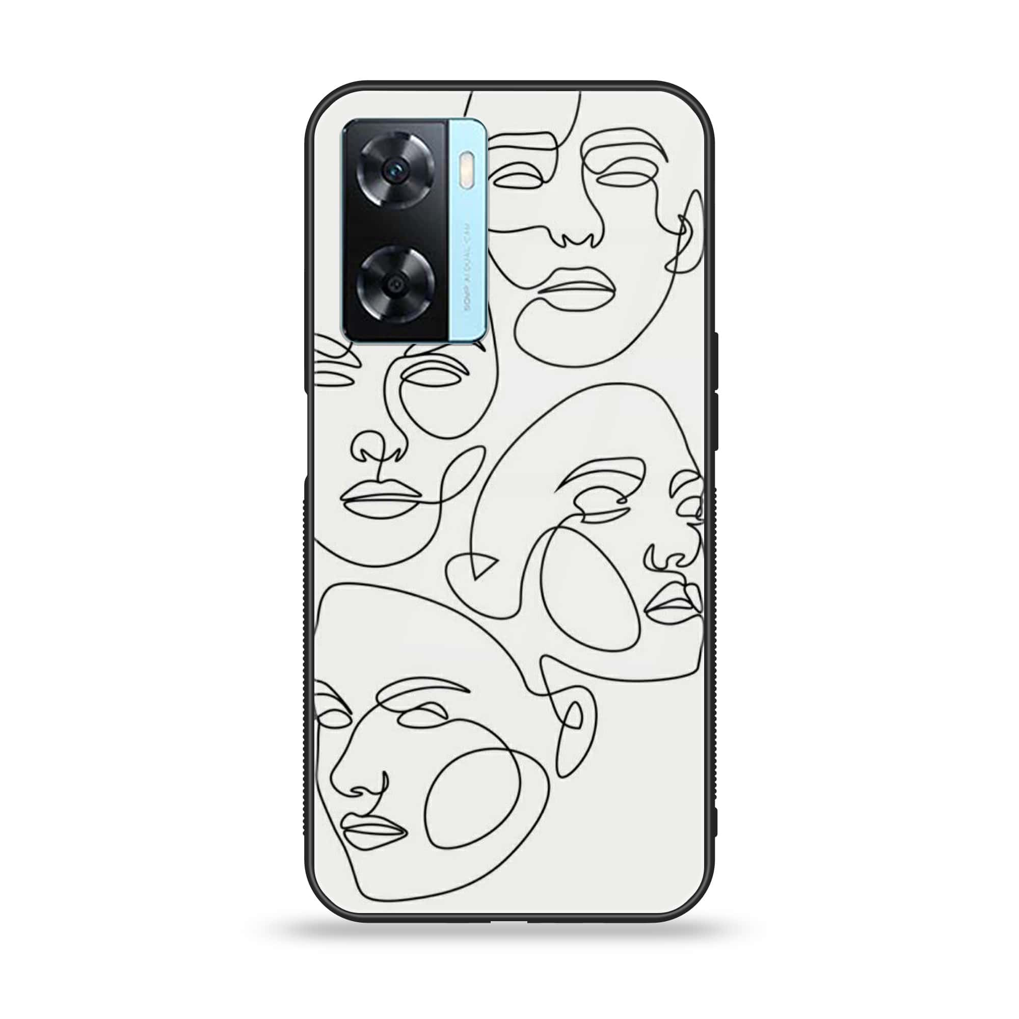 OnePlus Nord N20 SE - Girl Line Art Series - Premium Printed Glass soft Bumper shock Proof Case