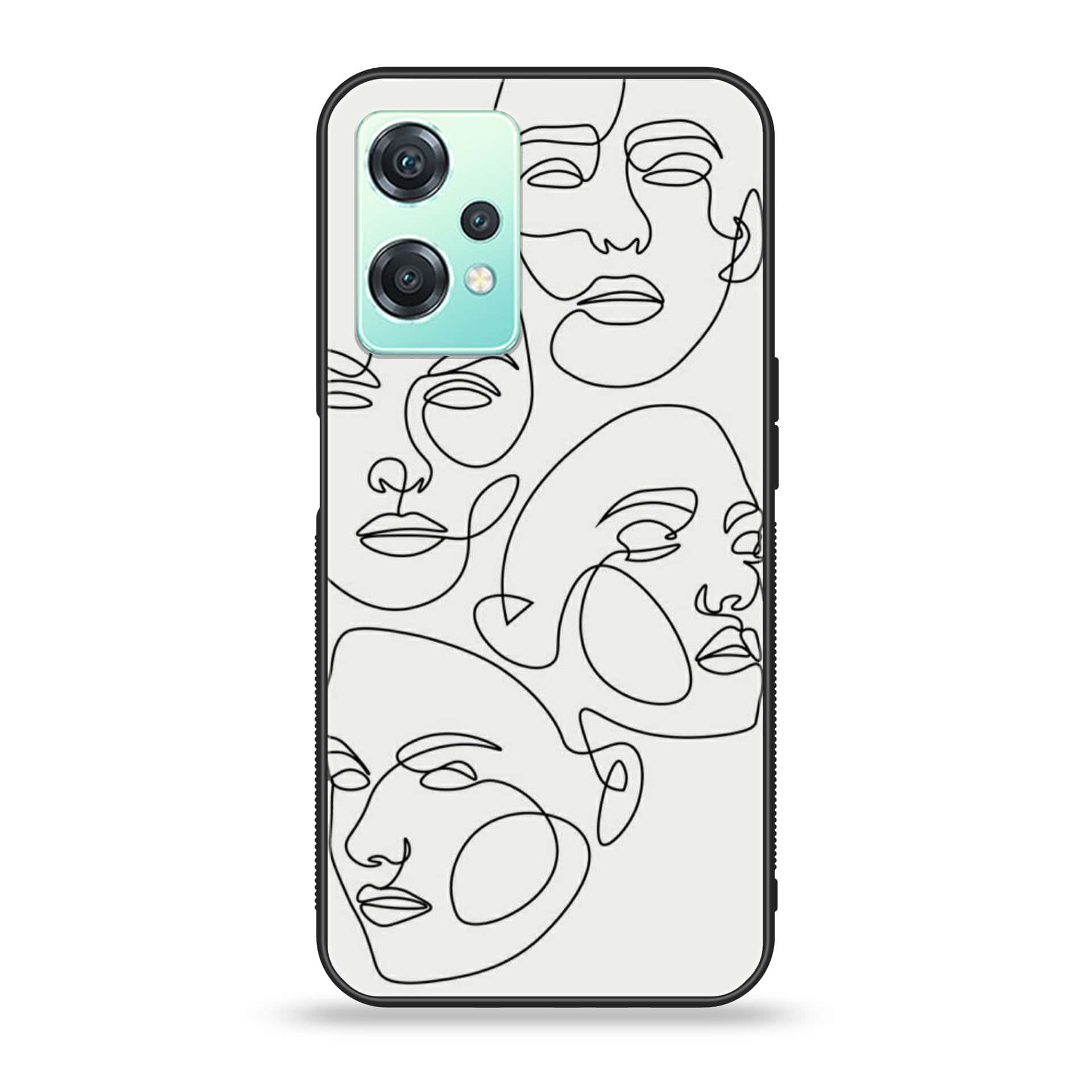 OnePlus Nord CE 2 Lite - Girls Line Art Series - Premium Printed Glass soft Bumper shock Proof Case