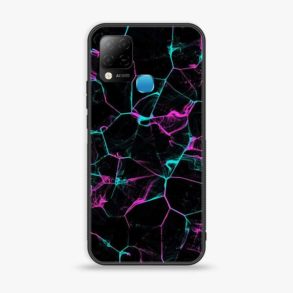 Infinix Hot 10s  Black Marble Design 9  Premium Metal Printed soft Bumper shock Proof Case CS-30558