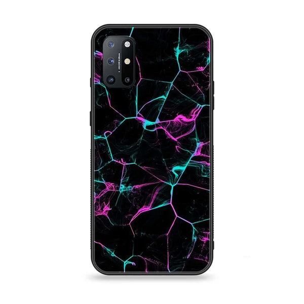 OnePlus 8T - Black Marble Design 8 - Premium Printed Glass soft Bumper shock Proof Case  CS-35043