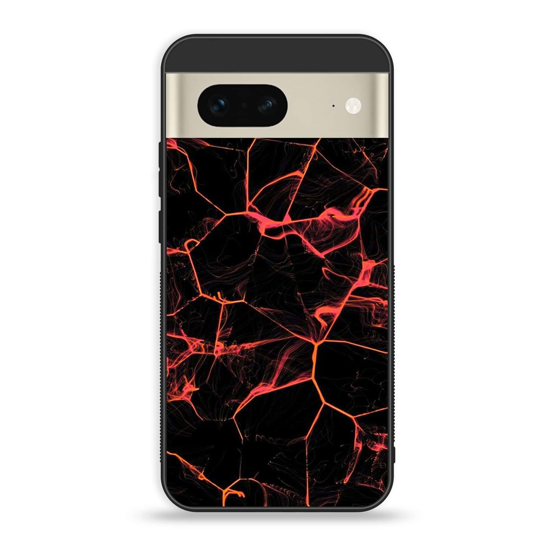 Google Pixel 7a  - Black Marble Series - Premium Printed soft Bumper Shock Proof Case