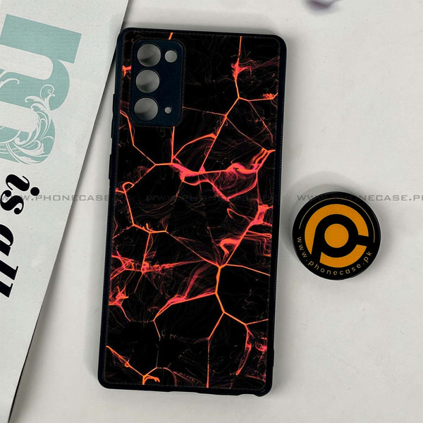 Samsung Galaxy Note 20 - Black Marble Design 8 - Premium Printed Glass soft Bumper shock Proof Case CS-20745