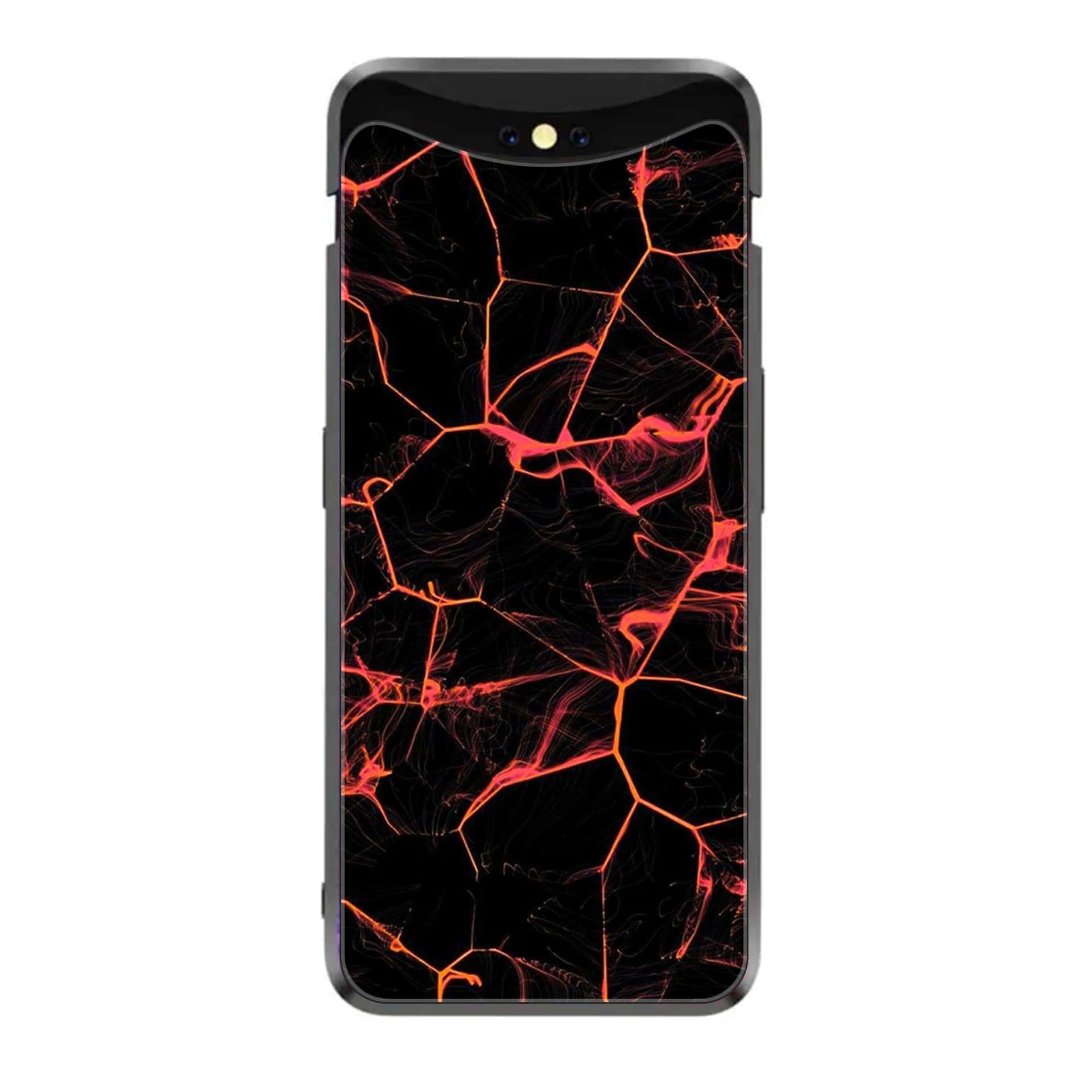 Oppo Find X - Black Marble Series - Premium Printed Glass soft Bumper shock Proof Case