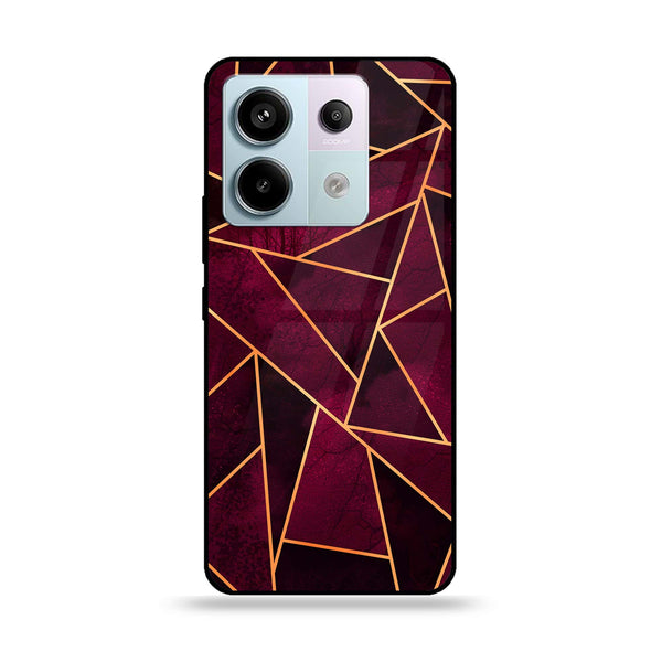 Redmi Note 13 - Geometric Marble Design 4 - Premium Metal Printed soft Bumper shock Proof Case  CS-38904