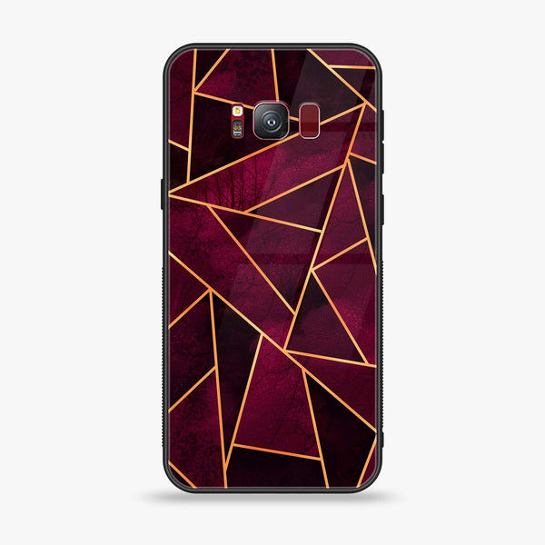 Galaxy S8 Plus - Geometric Marble Design 4- Premium Printed Glass soft Bumper shock Proof Case CS-12389