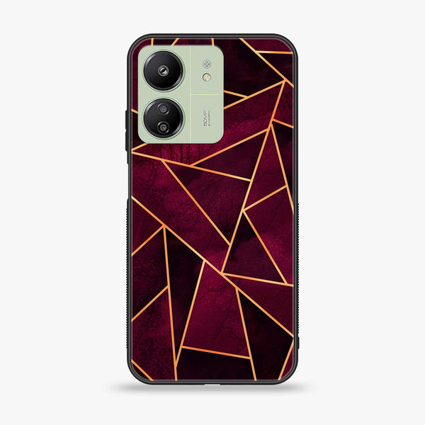 Xiaomi Redmi 13C - Geometric Marble Design 4- Premium Printed Glass soft Bumper shock Proof Case CS-47802